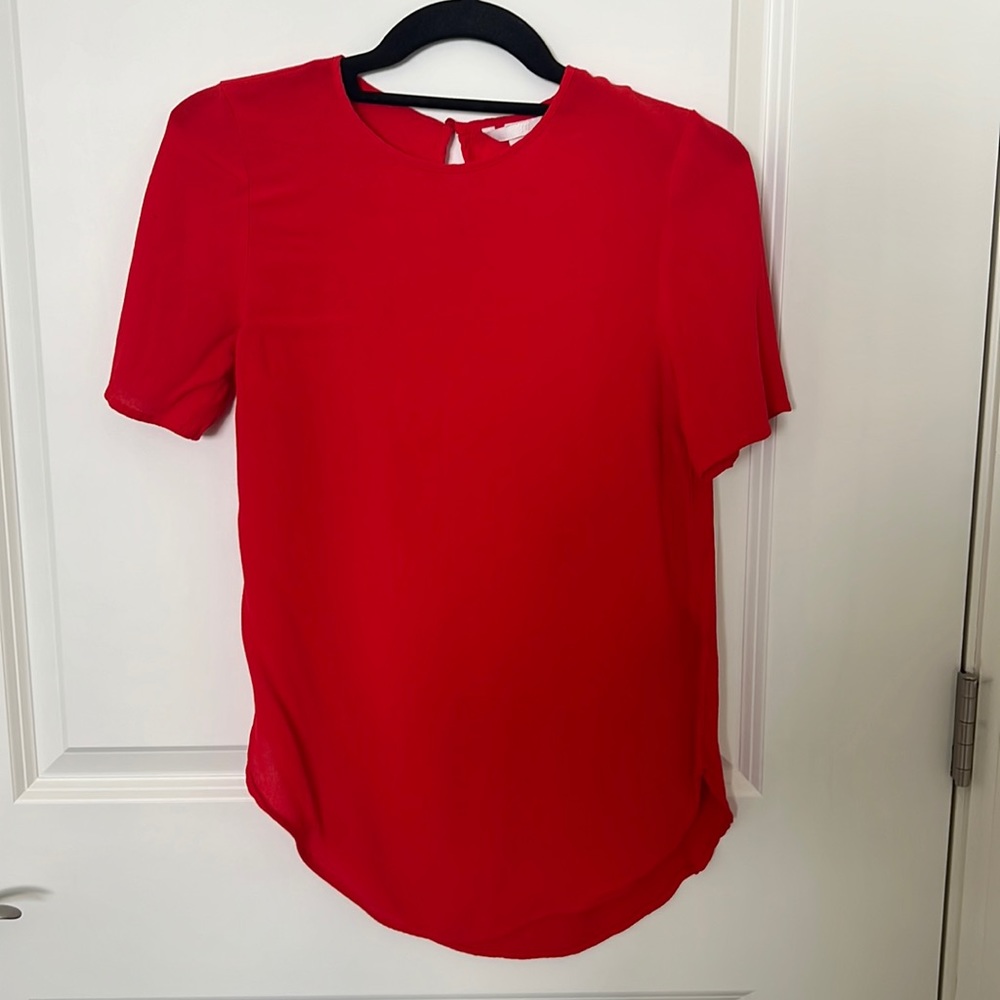 beautiful red shirt, brand H&M size 0